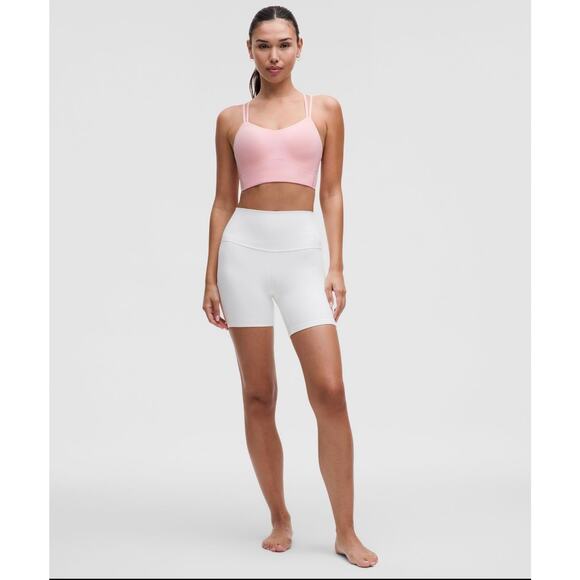 Lululemon Like a Cloud Bra Longline  B/C Cup Strawberry Milkshake Pink Size 4 - Picture 4 of 6